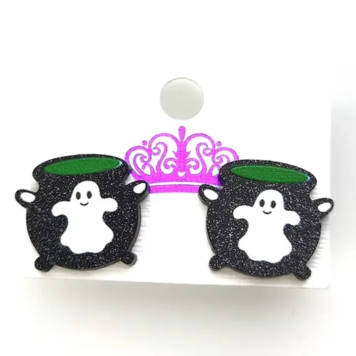 Aretes de candelero de fantasma