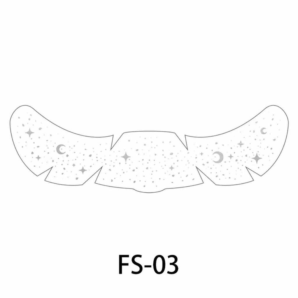 Tatuaje de lunitas y estrellas planteados