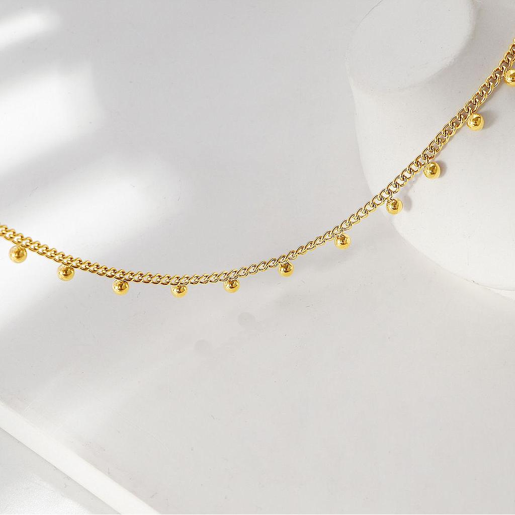 Collar de perlitas baño de oro