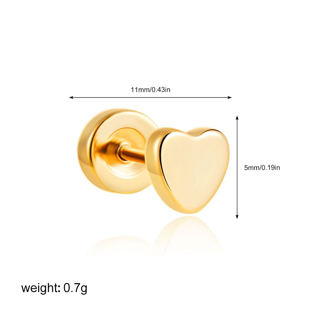 Piercing de corazón baño de oro