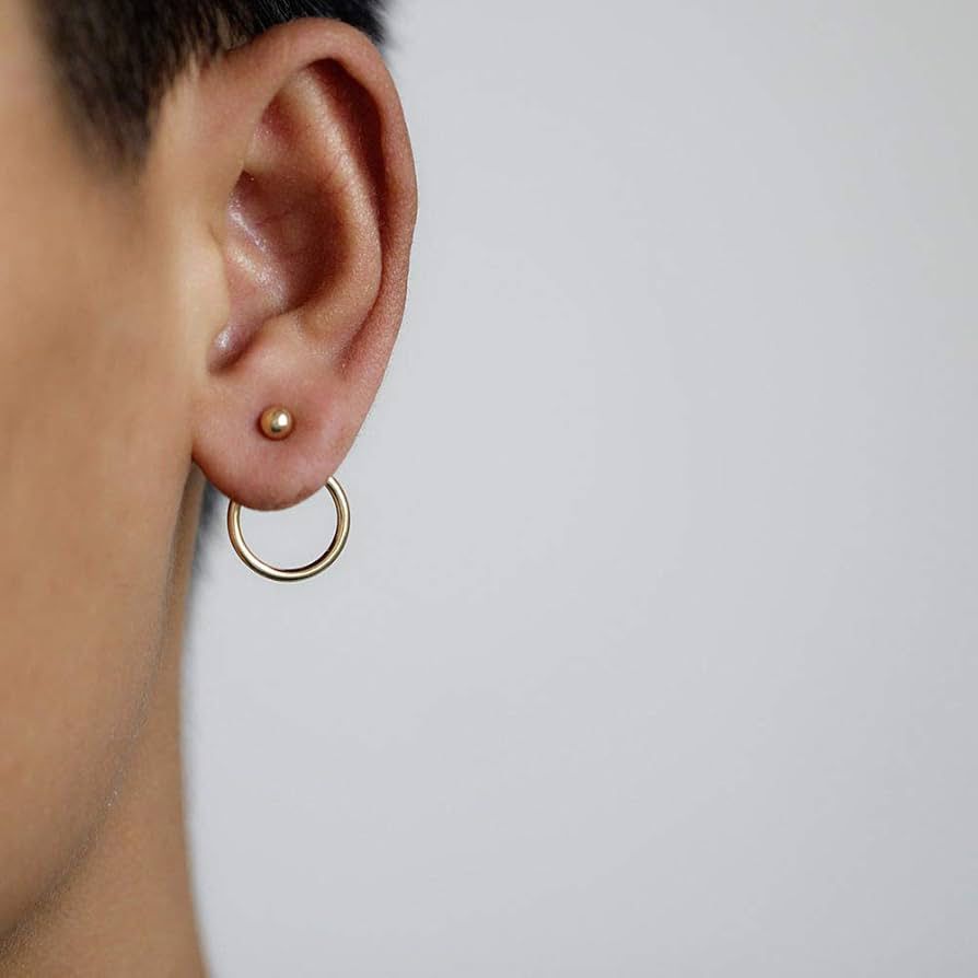 Aretes dorado circular